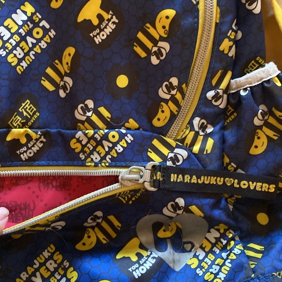Harajuku Lovers Logo Bee Red Lining Light Weight Lots of Storage Backback main image 10